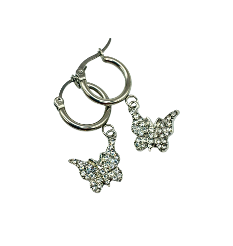 Aros de acero con mariposa