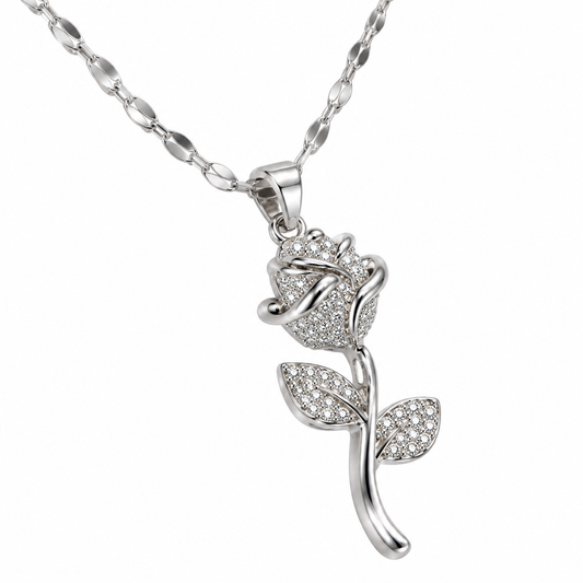 Cadena y dije de Rosa en Acero