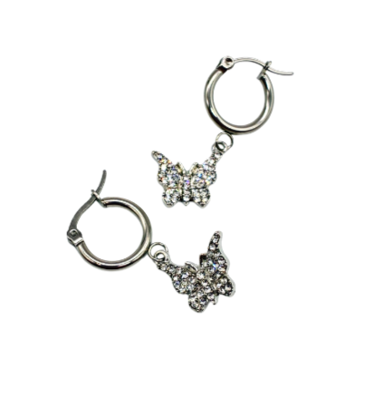 Aros de acero con mariposa