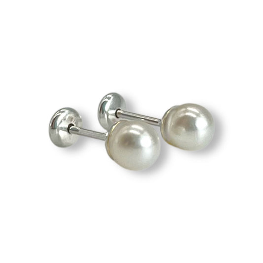 Aros abridores con perla plata 925