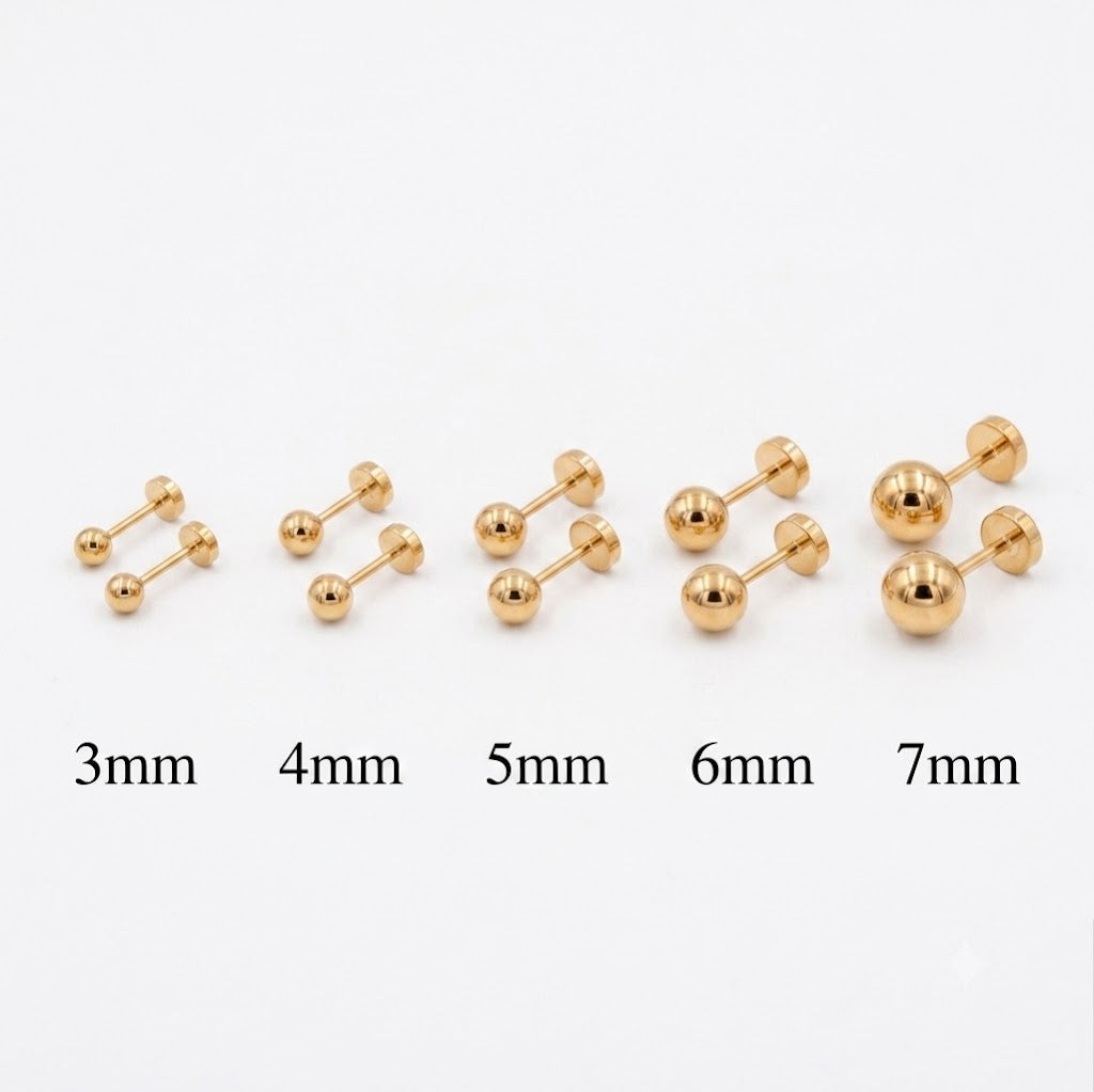 Aros abridores Laminados con perno oro 18k