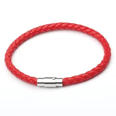 Pulsera Trenzada de Ecocuero con Cierre Magnético