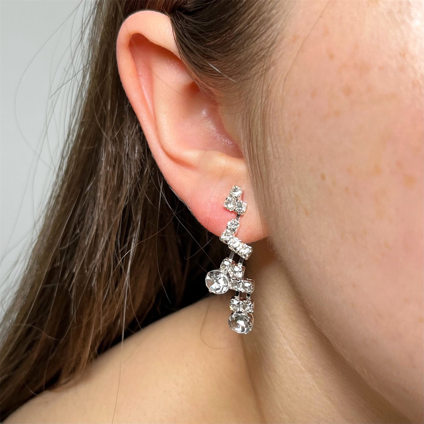 Conjunto de aros y gargantilla bijou para fiesta