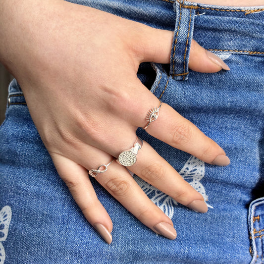 Anillo de San Benito en plata 925