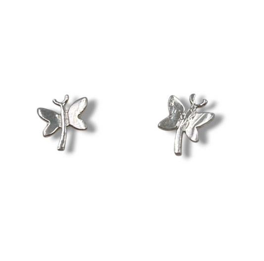 Aros de mariposa en plata 925