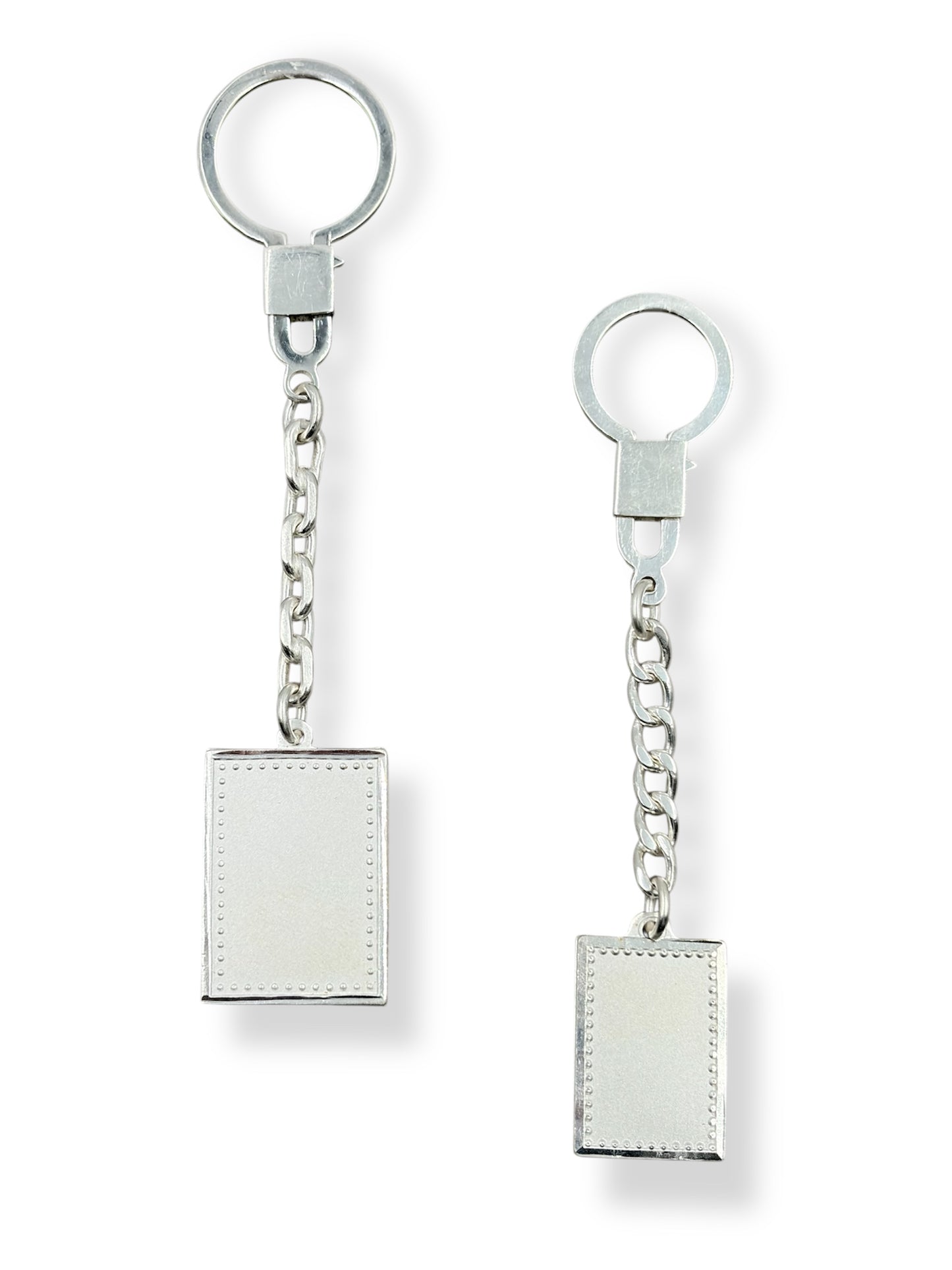 Llavero De Alpaca Premium Con Medalla Rectangular Grande Unisex