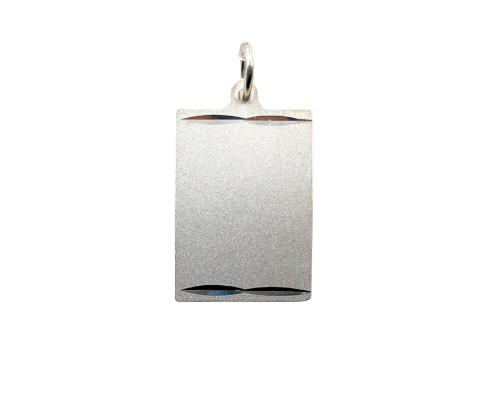 Medalla de alpaca rectangular mediana