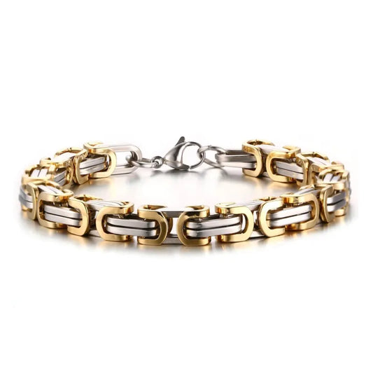 Pulsera acero combinada para hombre