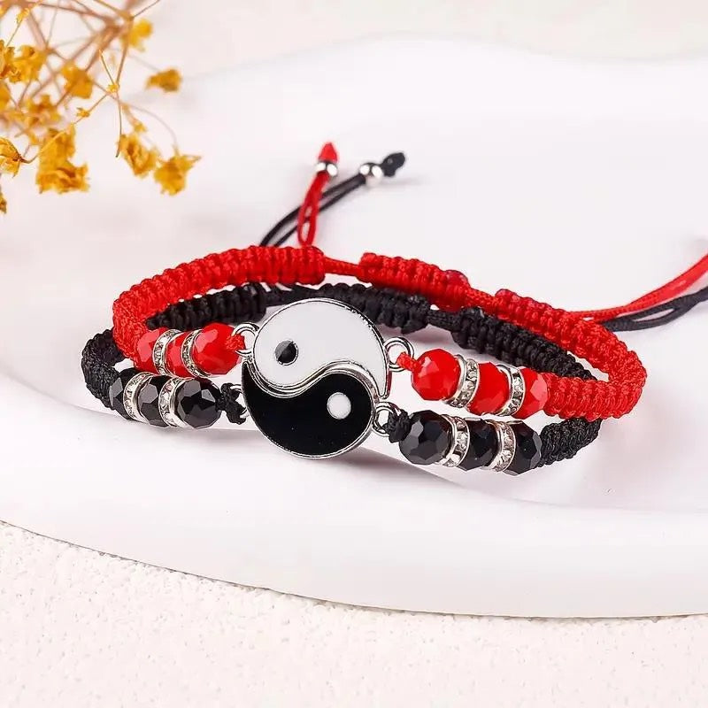 Set de 2 Pulseras para compartir Ying y Yang