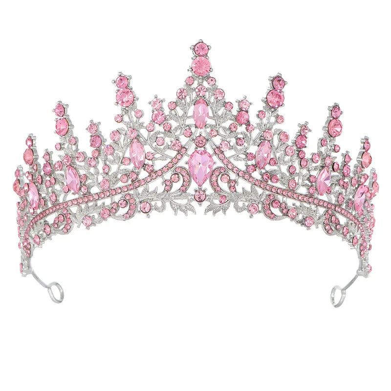 Corona con strass rosa