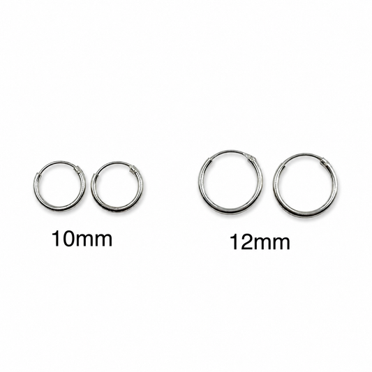 Aros argolla Super Finos en Plata 925