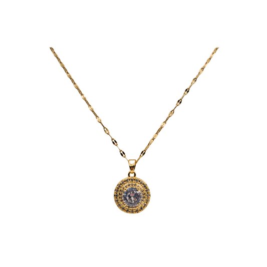 Conjunto acero dorado con cubic