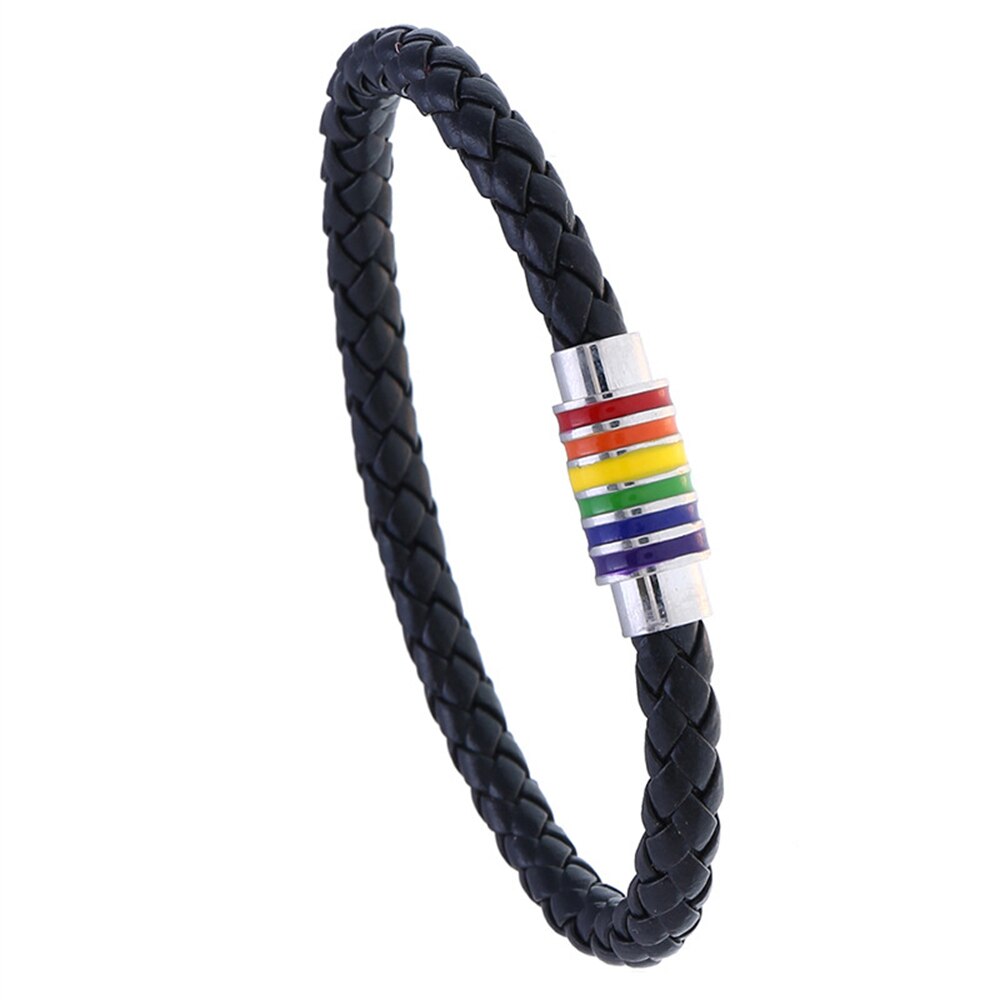 Pulsera Pride de Ecocuero Trenzado con Cierre Magnético