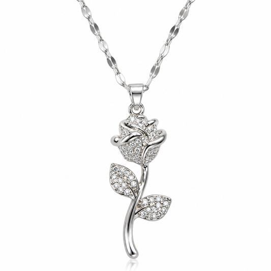 Cadena y dije de Rosa en Acero