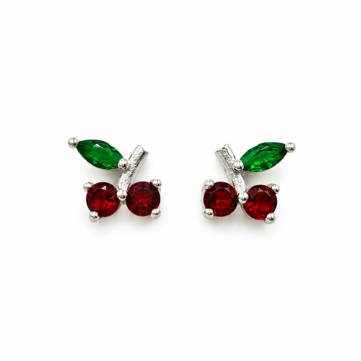 Aros Cerezas en Plata 925