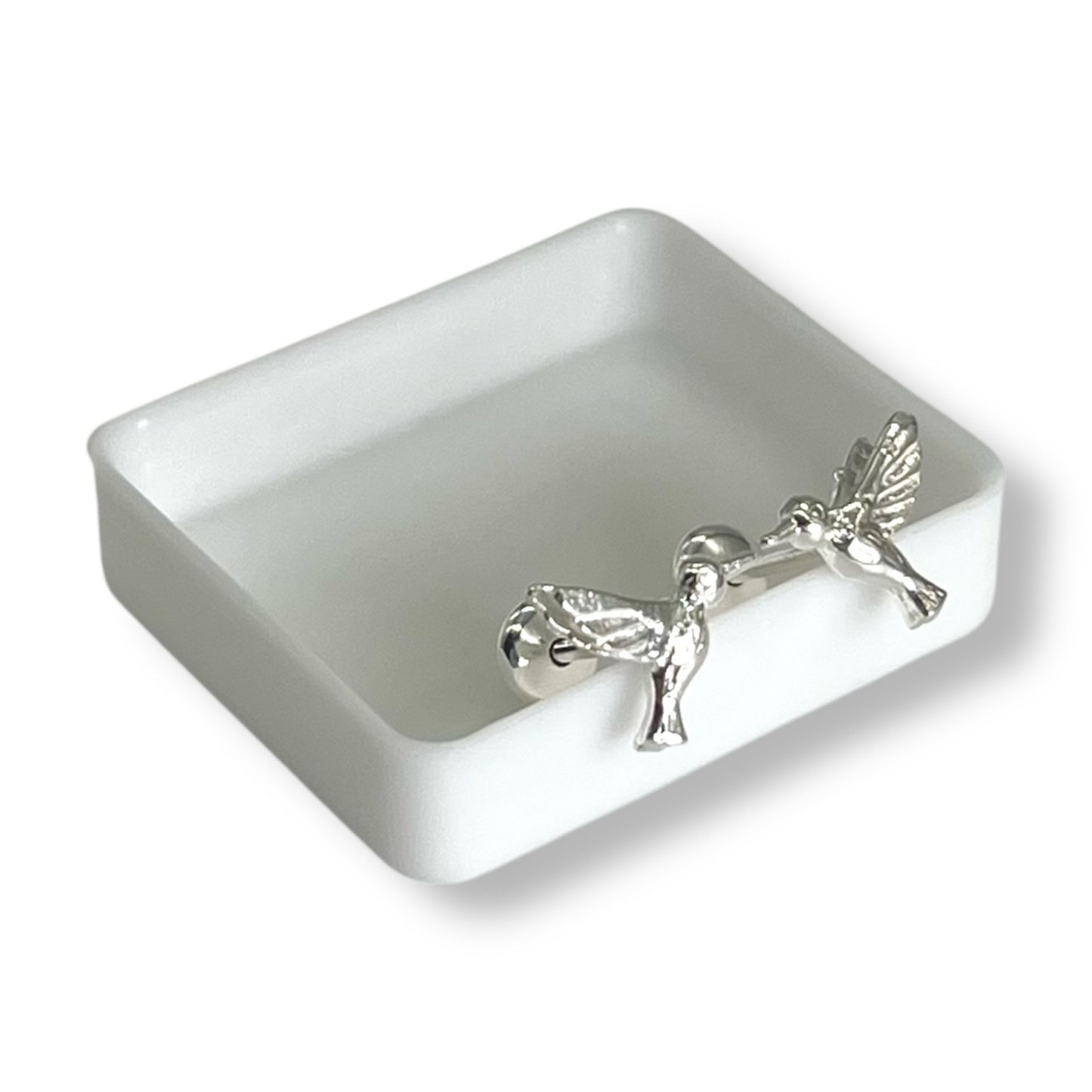 Aros abridores colibri en plata