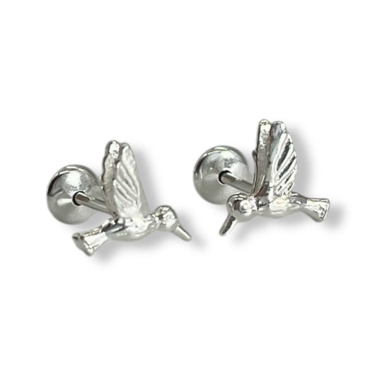Aros abridores colibri en plata
