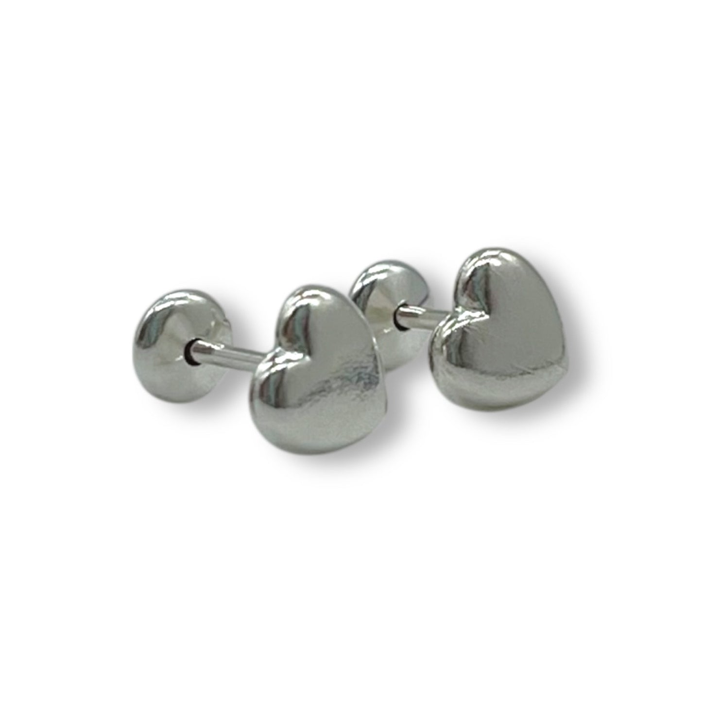 Aros abridores corazon en plata 925