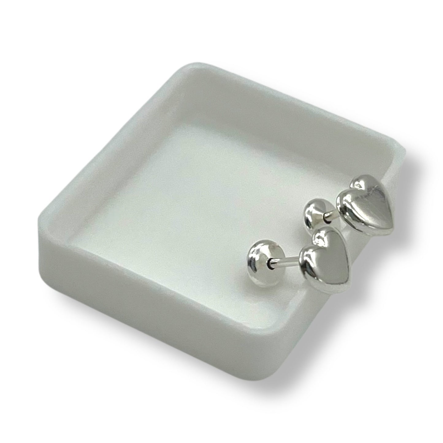 Aros abridores corazon en plata 925