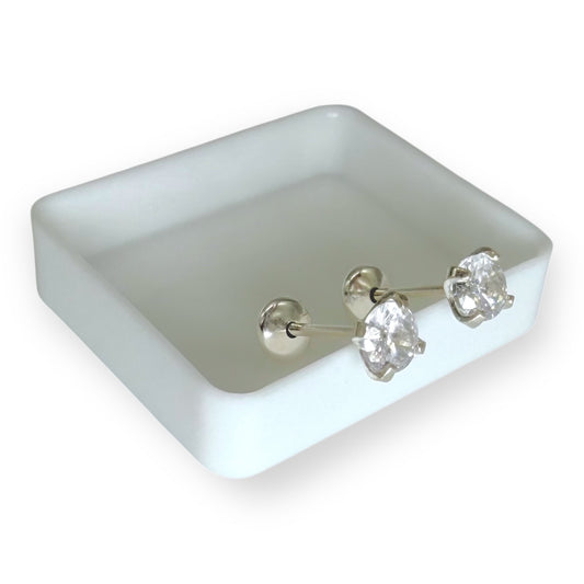 Aros abridores con cubic en Plata 925