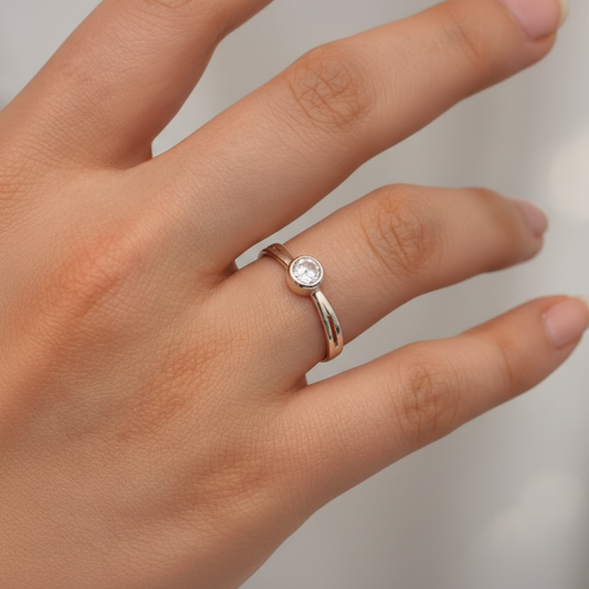 Anillo de plata 925 con cubic