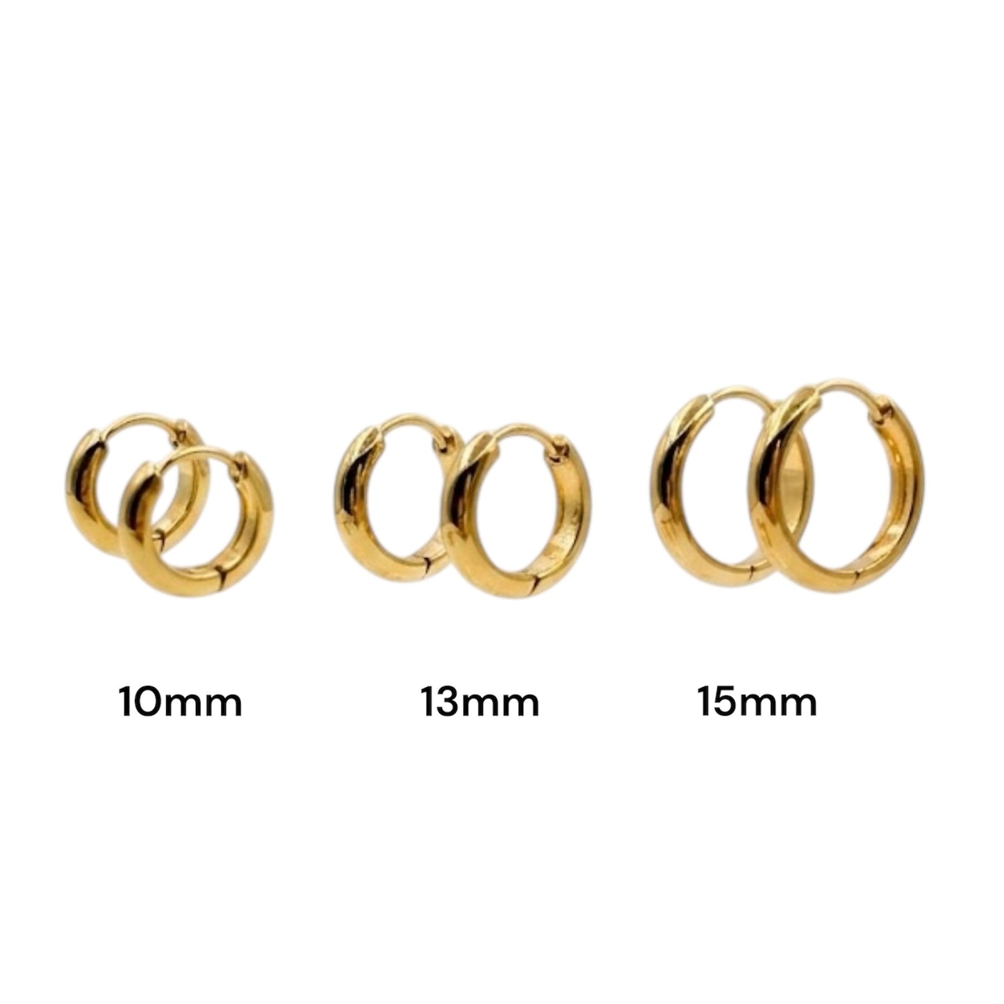 Aros argolla en acero dorado