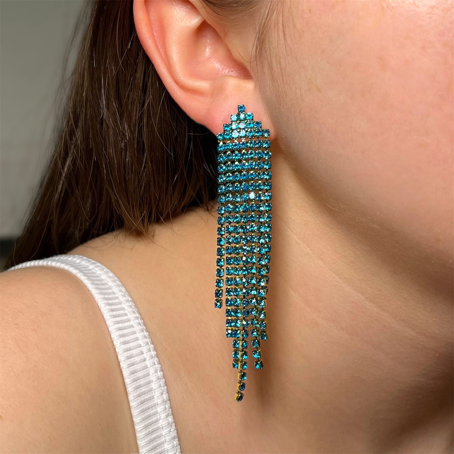 Aro colgante bijou para fiesta