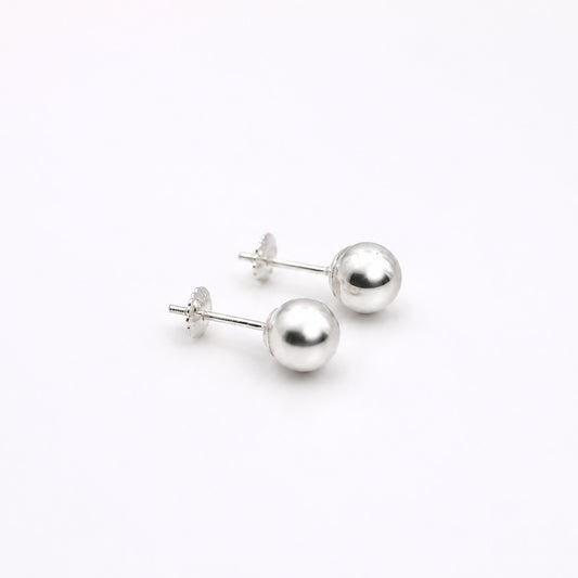 Aros Bolita Plata 925 7mm