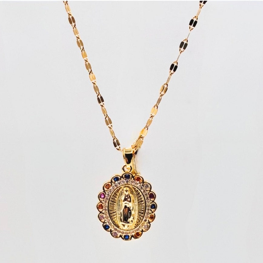 Cadena y medalla con Virgen Guadalupe