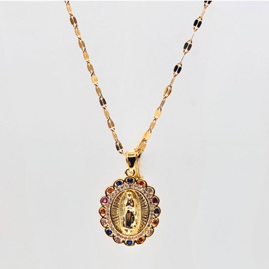 Cadena y medalla con Virgen Guadalupe