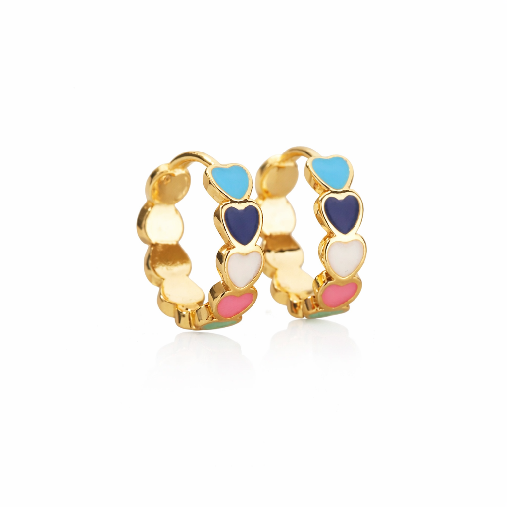 Aros Huggies Corazones Multicolor