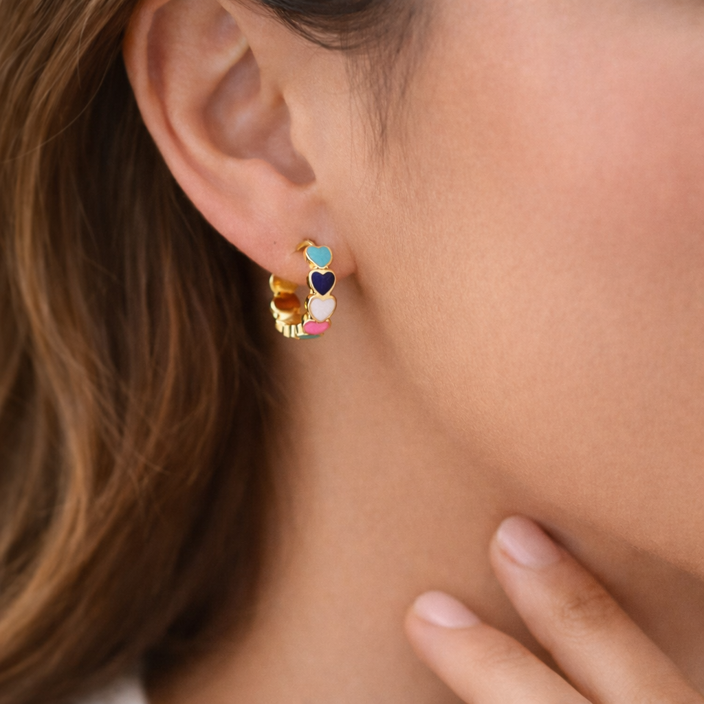 Aros Huggies Corazones Multicolor