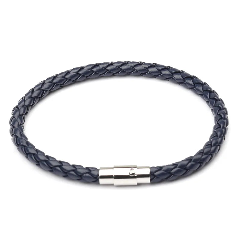 Pulsera Trenzada de Ecocuero con Cierre Magnético