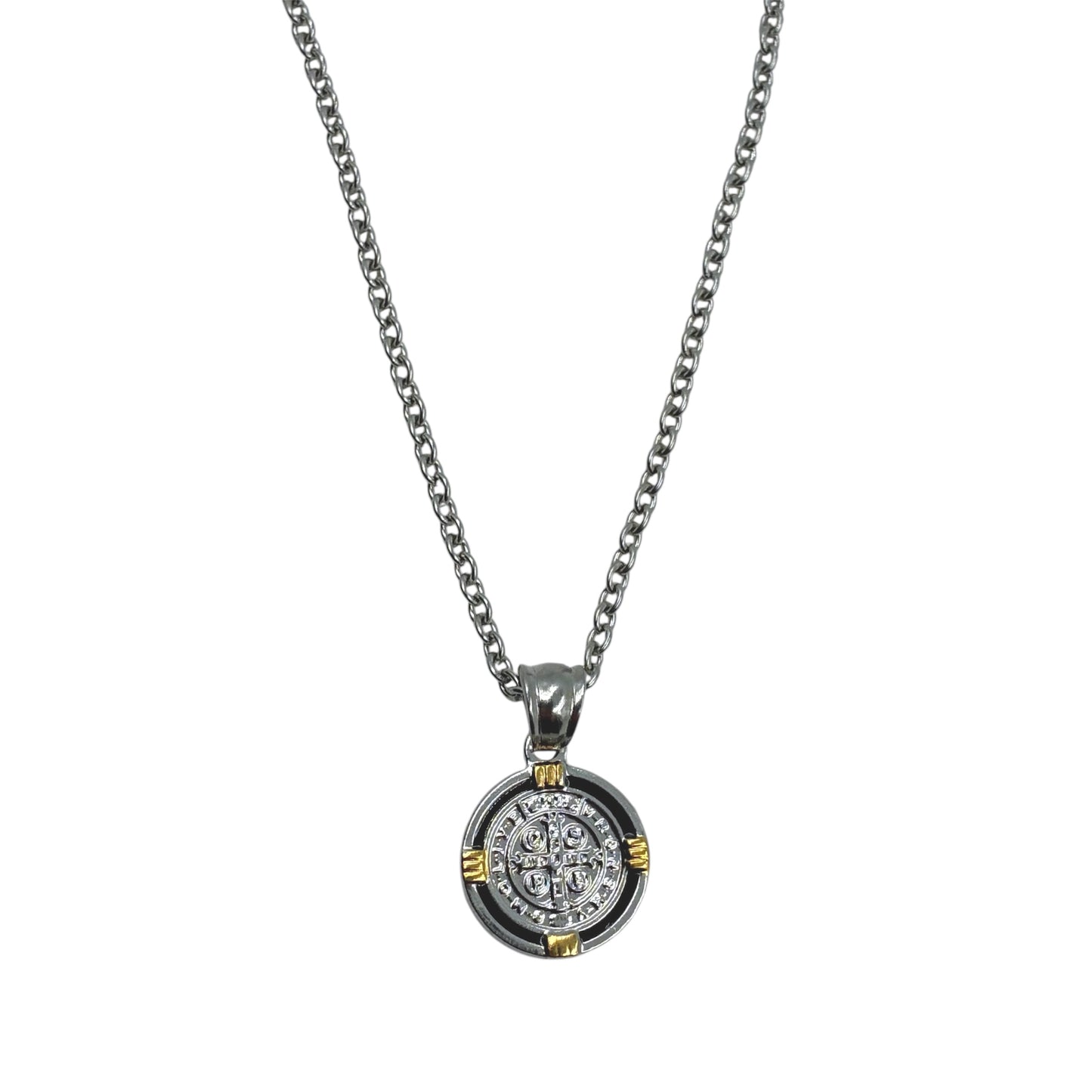 Cadena y Medalla San Benito Acero Quirúrgico