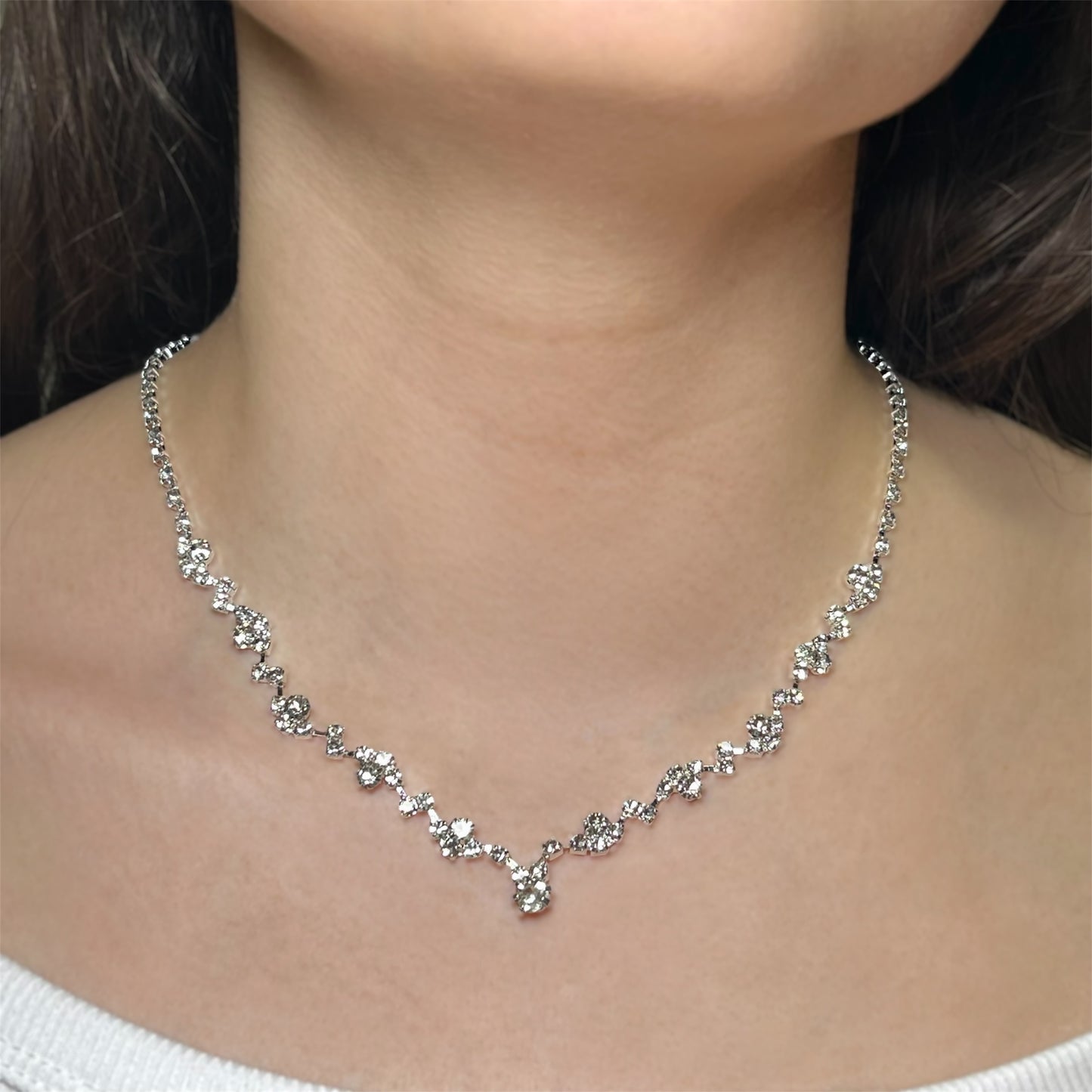 Gargantilla y aros bijou para Fiesta