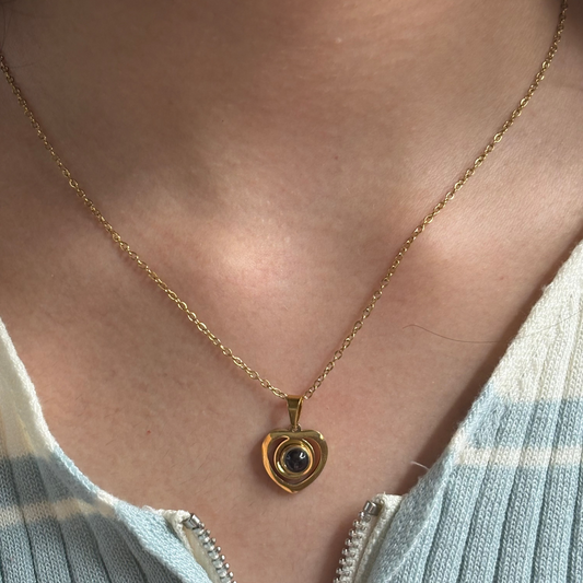 Cadena y dije corazón TE AMO en 100 idiomas