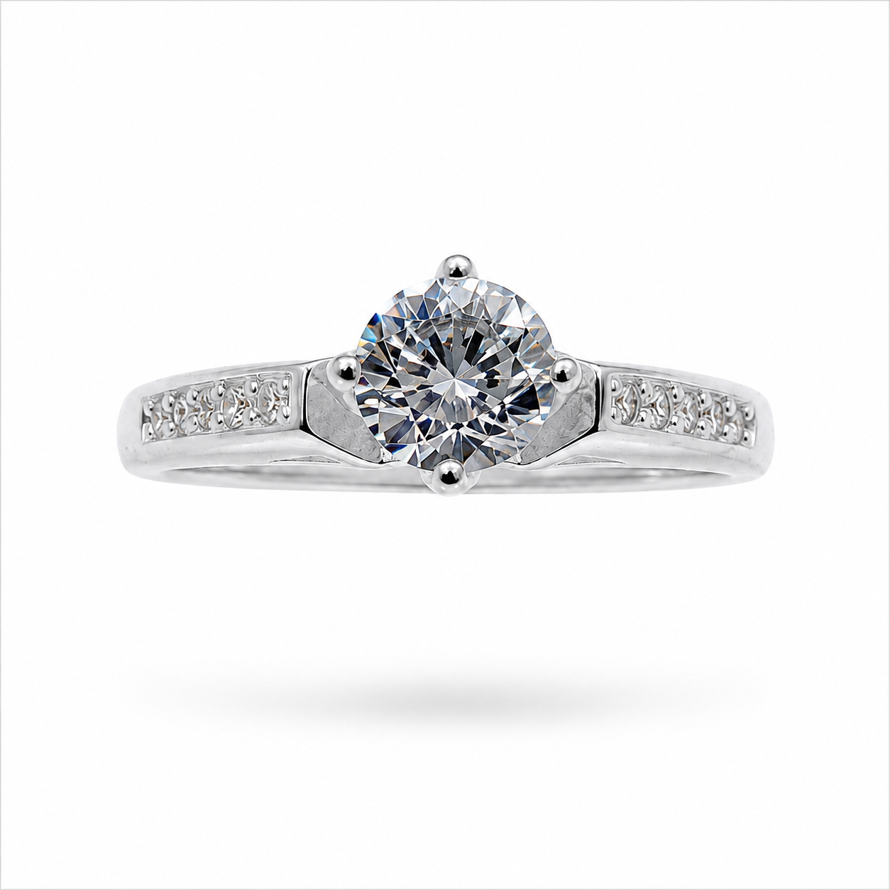 Anillo de Promesa en Plata 925 con Cubic Mediano