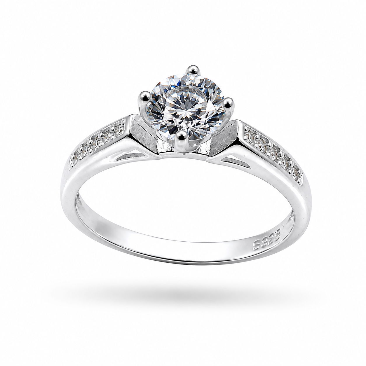 Anillo de Promesa en Plata 925 con Cubic Mediano