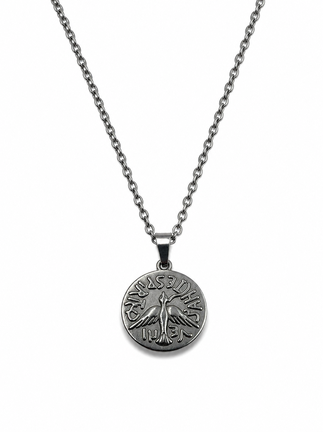 Cadena con Medalla Espíritu Santo en Acero 20 mm
