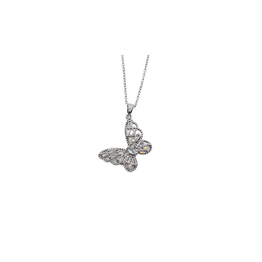 conjunto dije mariposa con piedras strass