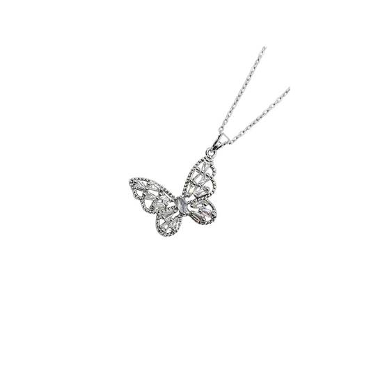 conjunto dije mariposa con piedras strass