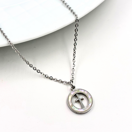 Conjunto medalla con cruz