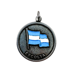 Medalla de hierro escolta 30mm para egresados