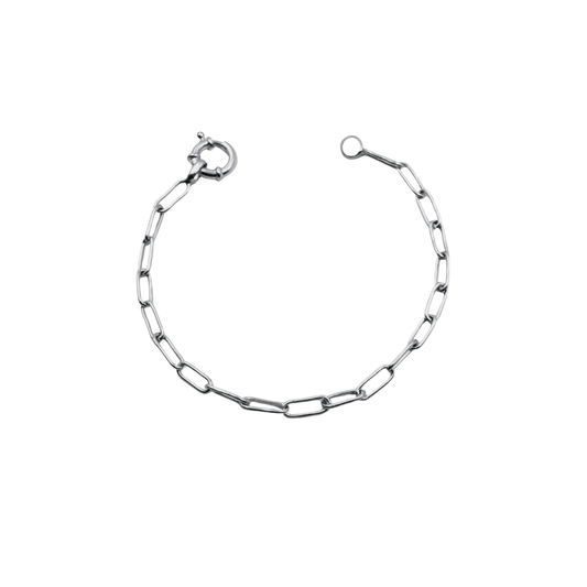 Pulsera plata con cierre marinero