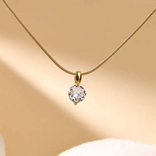 conjunto dije strass clasico acero dorado