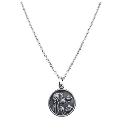 Conjunto medalla comunión para niña