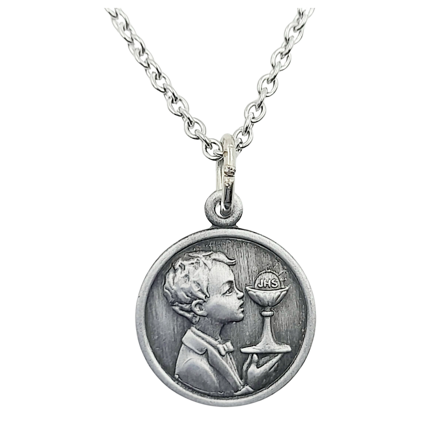 Conjunto de cadena y medalla comunión para niño