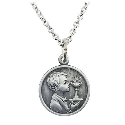 Conjunto de cadena y medalla comunión para niño
