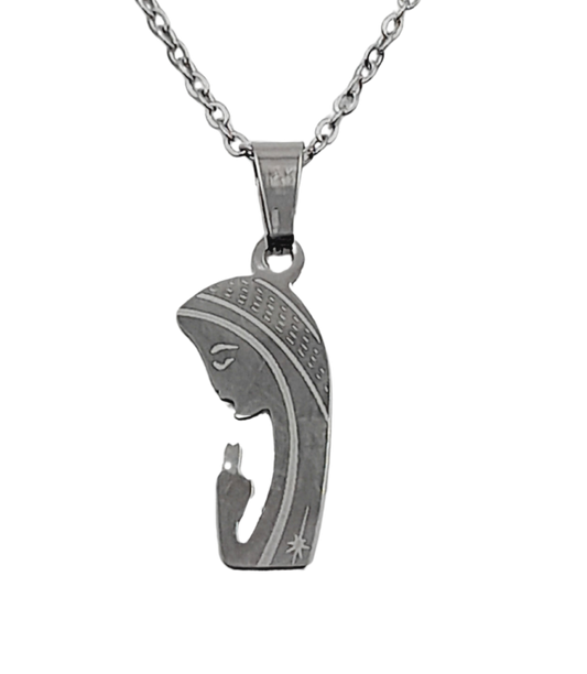 conjunto virgen niña medio perfil
