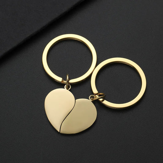 Llavero para compartir con forma de corazón